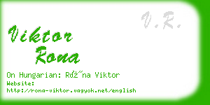 viktor rona business card